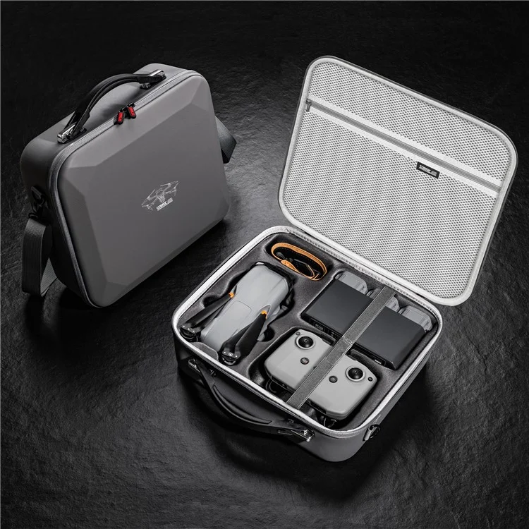 STARTRC 1154924 For DJI Air 3S PU Leather Handbag Crossbody Bag Drone Remote Control 3 Batteries Carrying Case