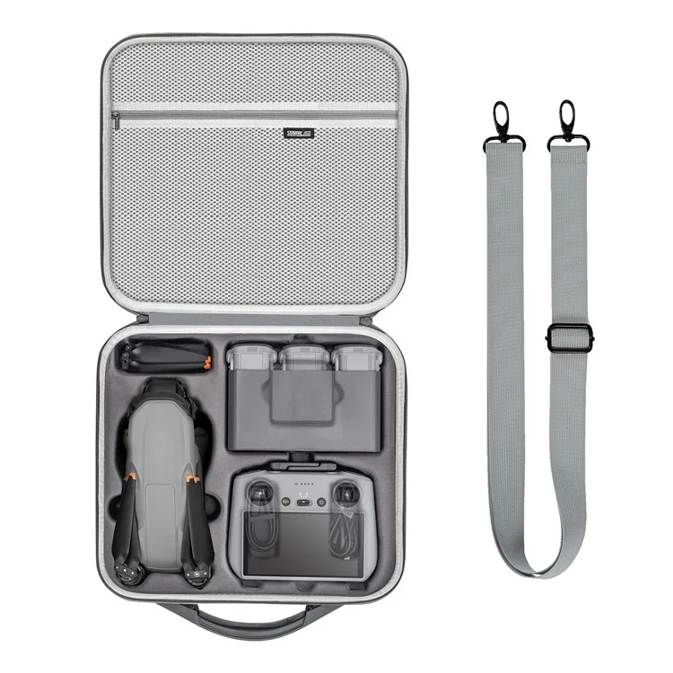 STARTRC 1154924 For DJI Air 3S PU Leather Handbag Crossbody Bag Drone Remote Control 3 Batteries Carrying Case