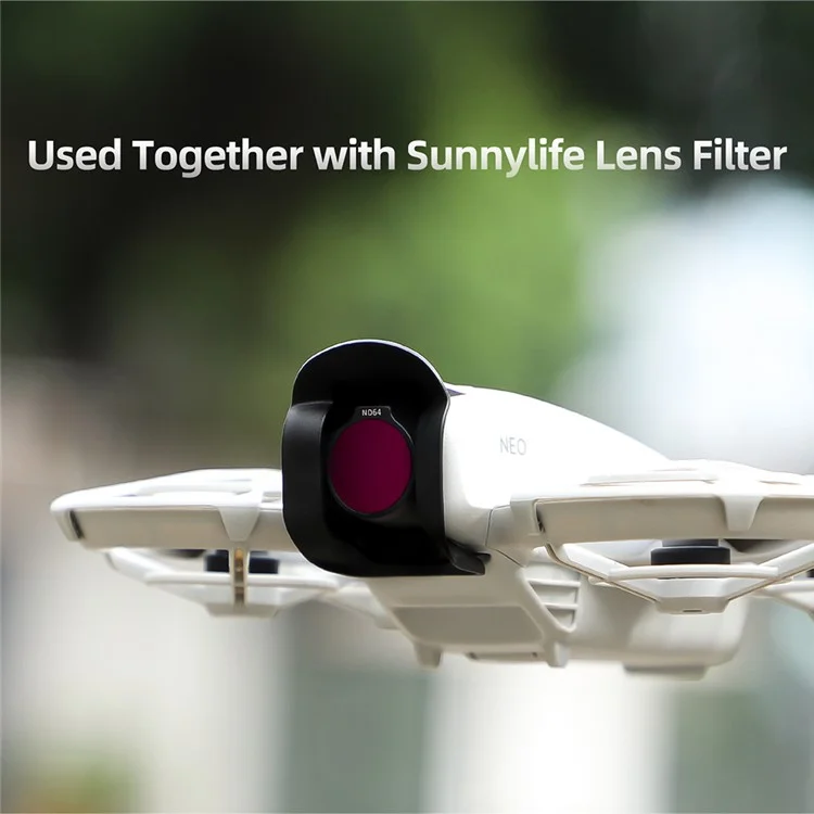 SUNNYLIFE NE-ZG898 For DJI Neo Drone Lens Hood Sunhood Anti-Glare Lens Sunshade - Black