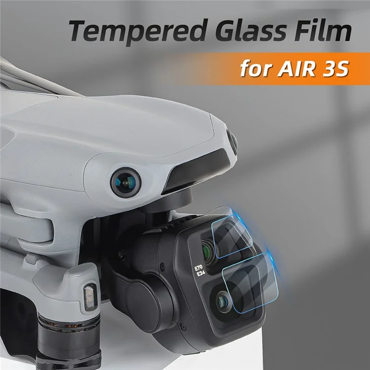 SUNNYLIFE 2 комплекта для DJI Air 3S Антицарапинный закаленное стекло Пленка защитная для экрана HD