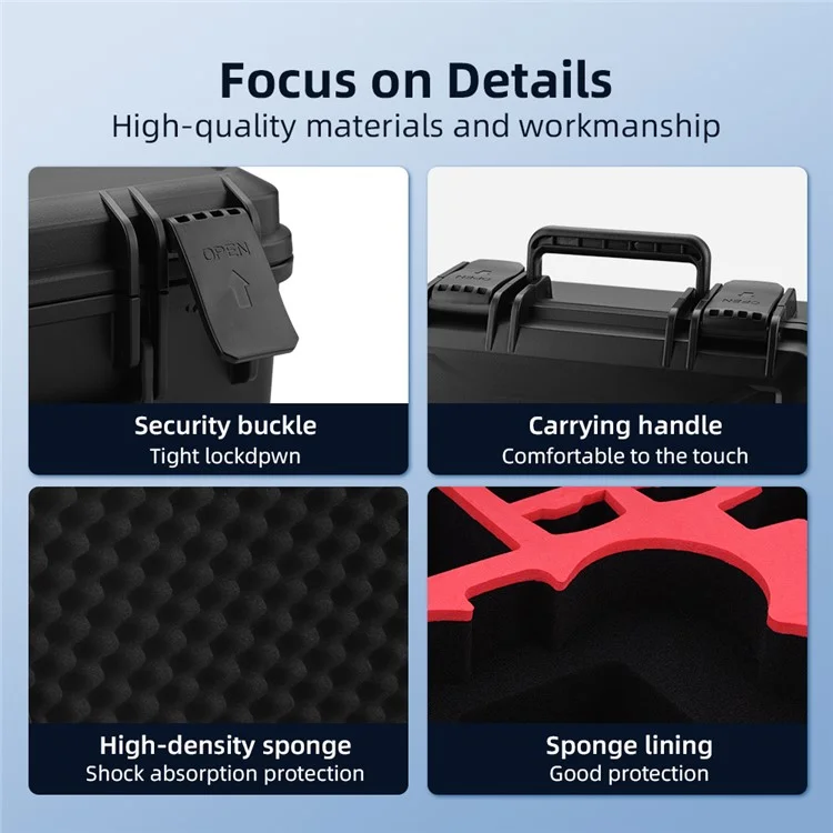BRDRC For DJI Neo Drone Carrying Case Waterproof Hard Travel Case