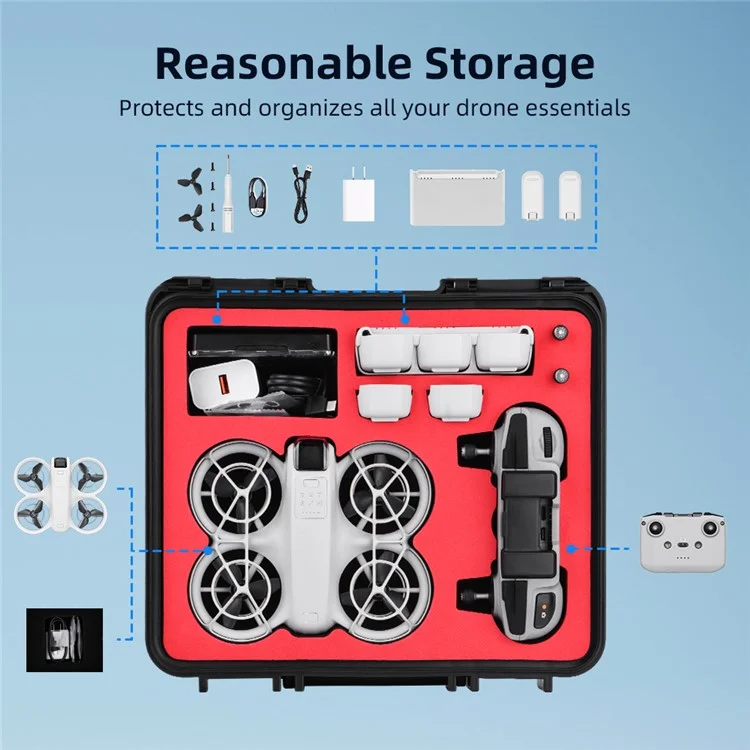 BRDRC For DJI Neo Drone Carrying Case Waterproof Hard Travel Case