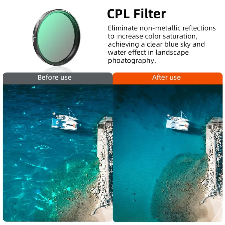 BRDRC ND8PL / ND16PL / ND32L / ND64PL Filter Kit for DJI Osmo Action 5 Pro / 4 / 3 Sports Camera Filters