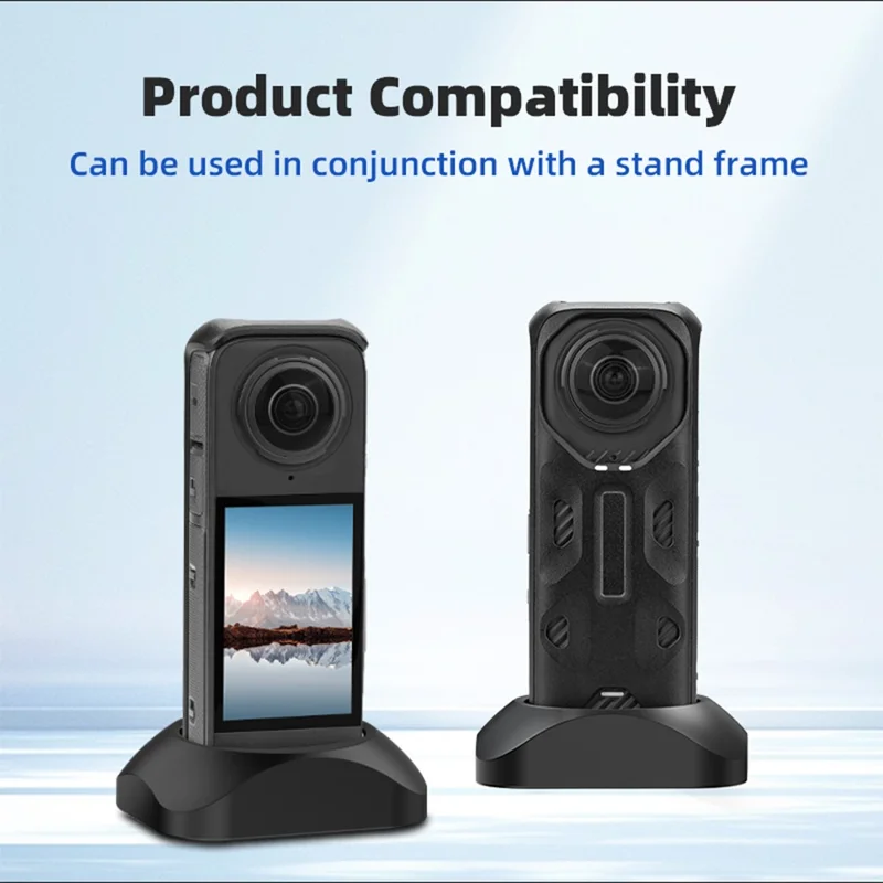 BRDRC Silicone Stand Base for Insta360 X4 Action Camera Desktop Holder