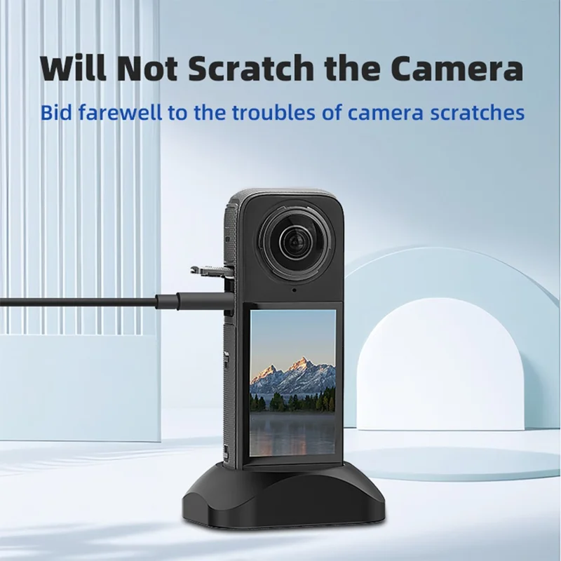 BRDRC Silicone Stand Base for Insta360 X4 Action Camera Desktop Holder