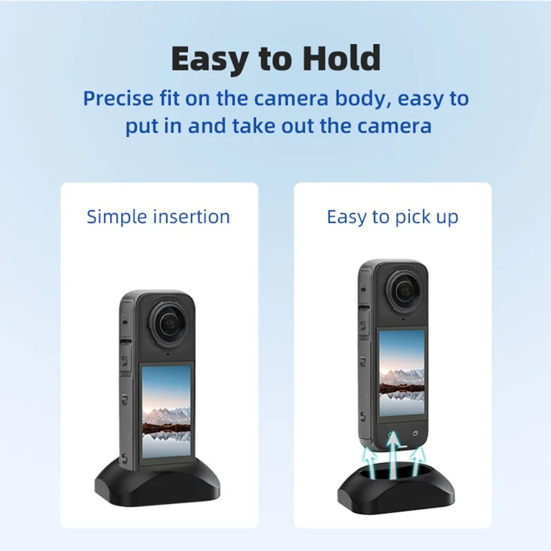 BRDRC Silicone Stand Base for Insta360 X4 Action Camera Desktop Holder