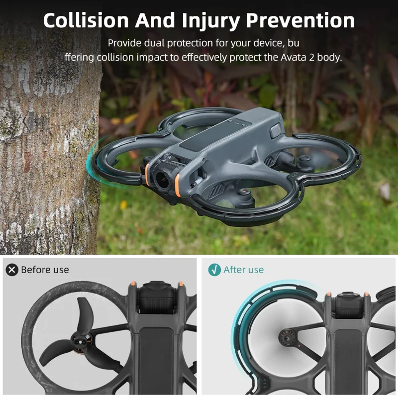 BRDRC Защитная решетка для пропеллера для дрона DJI Avata 2, защитный бампер от столкновений, аксессуары - зеленый