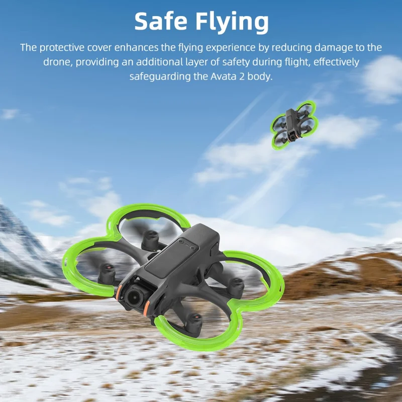 BRDRC Защитная решетка для пропеллера для дрона DJI Avata 2, защитный бампер от столкновений, аксессуары - зеленый