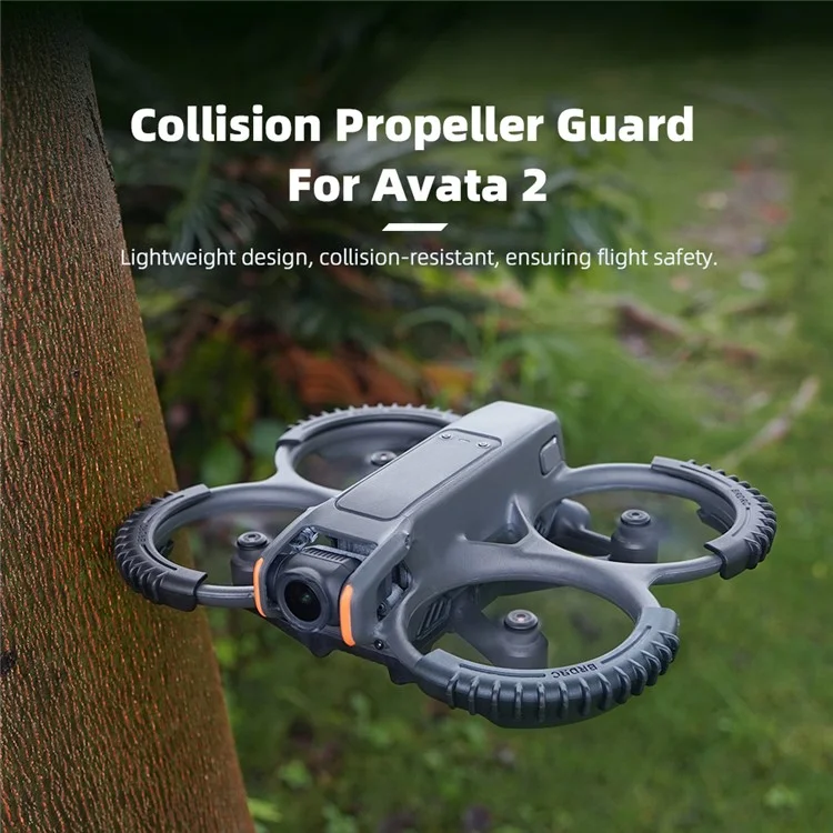 BRDRC 4er-Set Schutzpuffer für DJI Avata 2 Propellerschutz Schützer Anti-Kollisions-Drohnen-Zubehör - Schwarz