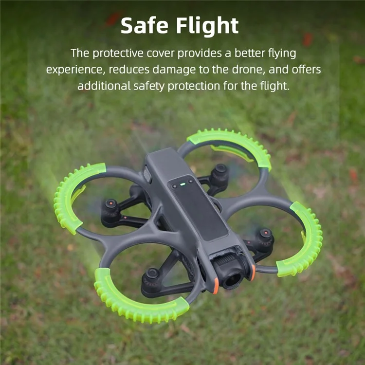 BRDRC 4er-Set Schutzpuffer für DJI Avata 2 Propellerschutz Schützer Anti-Kollisions-Drohnen-Zubehör - Schwarz