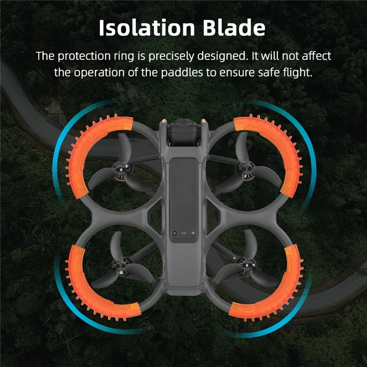 BRDRC 4er-Set Schutzpuffer für DJI Avata 2 Propellerschutz Schützer Anti-Kollisions-Drohnen-Zubehör - Schwarz