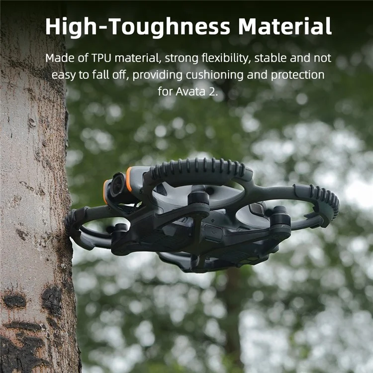 BRDRC 4er-Set Schutzpuffer für DJI Avata 2 Propellerschutz Schützer Anti-Kollisions-Drohnen-Zubehör - Schwarz