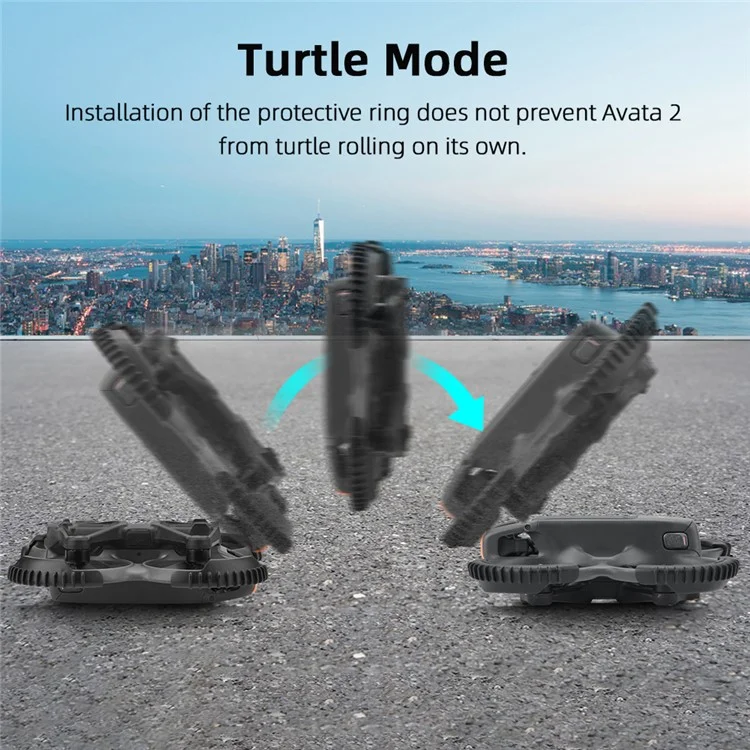 BRDRC 4er-Set Schutzpuffer für DJI Avata 2 Propellerschutz Schützer Anti-Kollisions-Drohnen-Zubehör - Schwarz