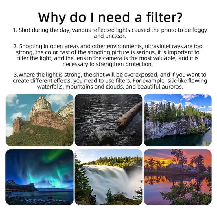 BRDRC ND8PL+ND16PL+ND32PL+ND64PL Filter Kit for DJI Mini 4K / Mini SE / Mini 2 / Mini 1 RC Drone Filters