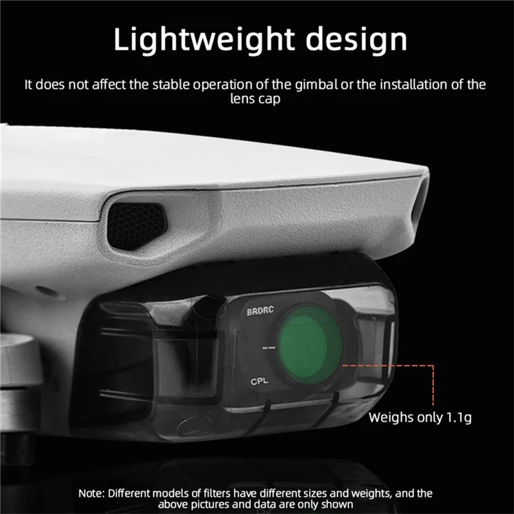 BRDRC ND8PL+ND16PL+ND32PL+ND64PL Filter Kit for DJI Mini 4K / Mini SE / Mini 2 / Mini 1 RC Drone Filters