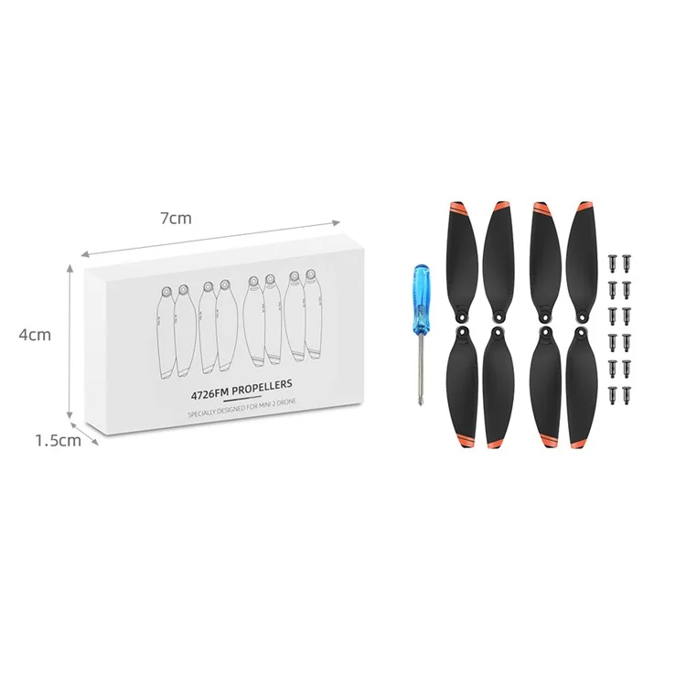 BRDRC 2Pair For DJI Mini 4K / SE / 2 / 1 Propellers RC Drone Spare Blade Replacement Parts - Orange