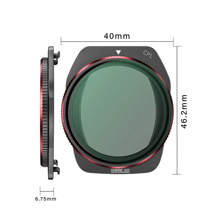 Filtre d'objectif CPL en alliage d'aluminium et en verre STARTRC 1154757 pour le drone DJI Air 3S