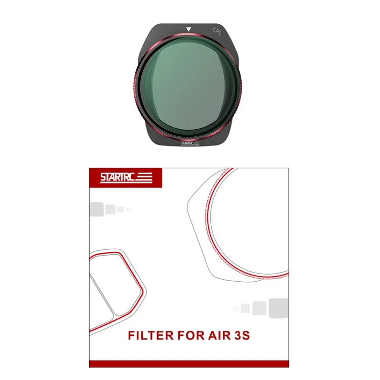Filtre d'objectif CPL en alliage d'aluminium et en verre STARTRC 1154757 pour le drone DJI Air 3S