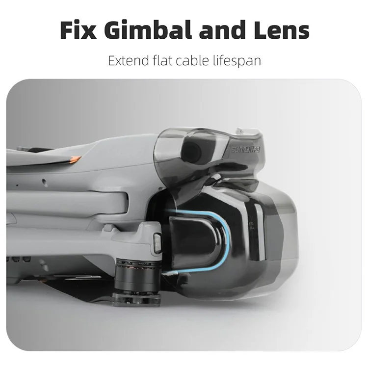 Protecteur d'objectif en plastique anti-rayures pour caméra à cardan DJI Air 3S SUNNYLIFE A3S-G913