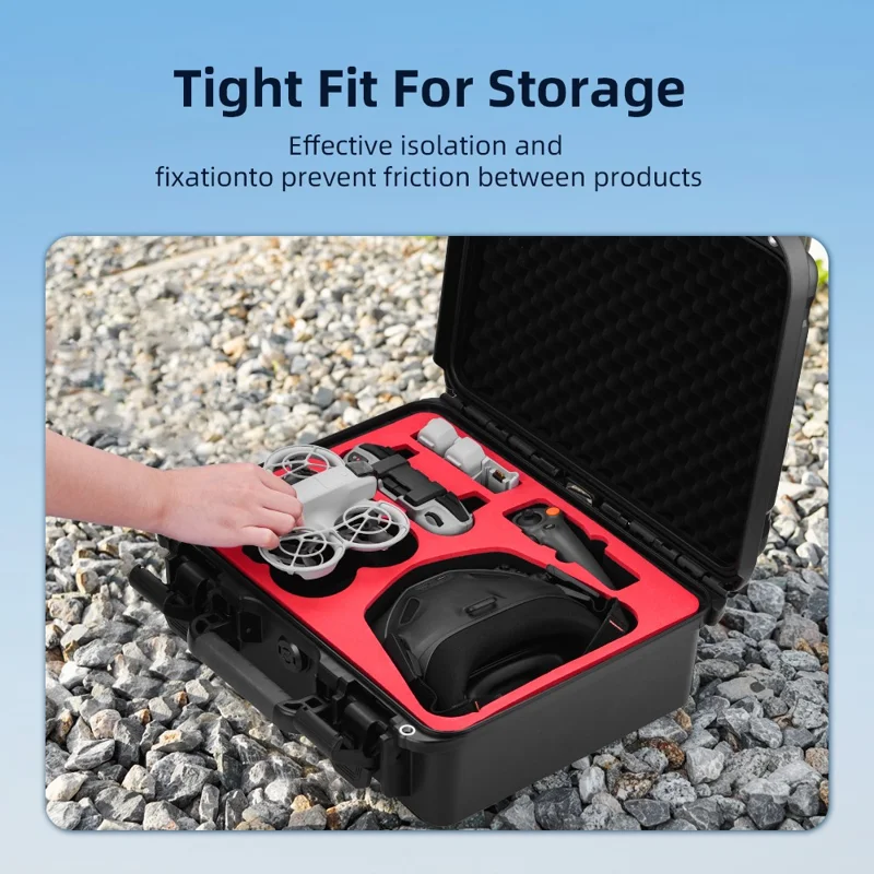Estuche de transporte para DJI Neo / Goggles N3 BRDRC, IP67 resistente al agua y a los golpes, caja de almacenamiento de EVA PP.