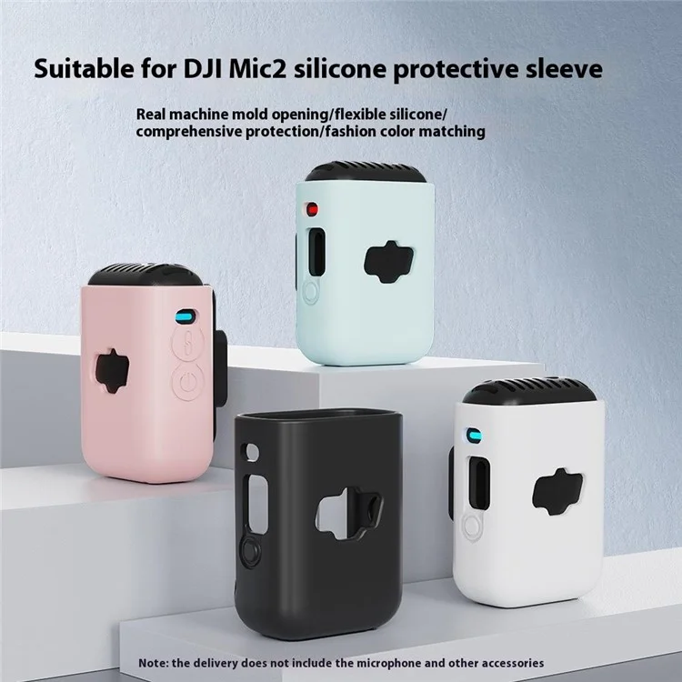 BRDRC For DJI Mic 2 Silicone Case Wireless Microphone Protective Cover - Blue
