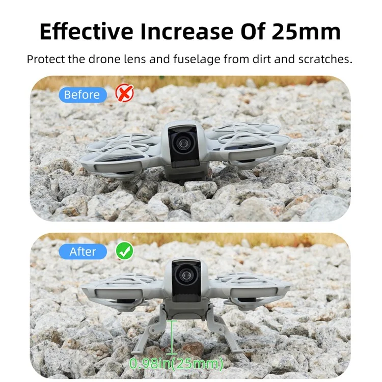 Pieds d'extension pliables en ABS pour le drone DJI Neo