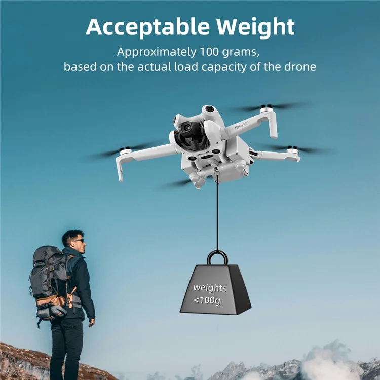 BRDRC für DJI Mini 4 Pro Fotosensitiver Werfer Angelköder Geschenk Lufttransportsystem