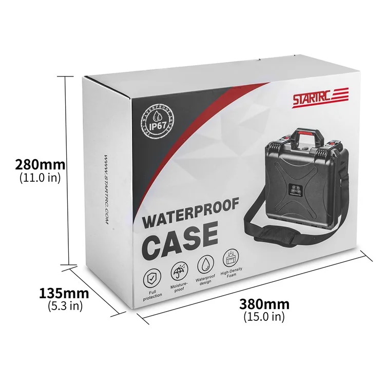 STARTRC 12200078 Wasserdichtes Gehäuse für DJI Flip Drohne - Explosionsgeschützte Hartschalen-Transportbox