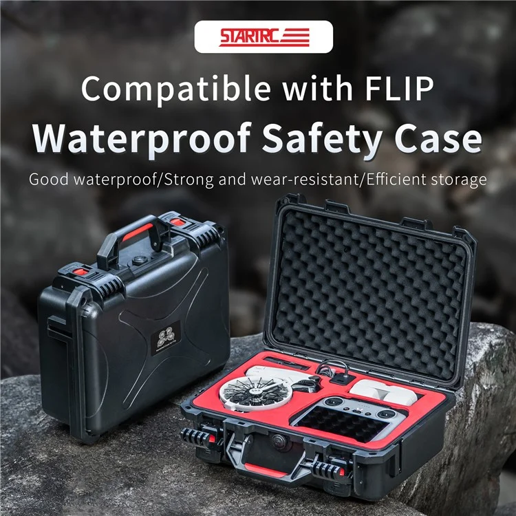 STARTRC 12200078 Wasserdichtes Gehäuse für DJI Flip Drohne - Explosionsgeschützte Hartschalen-Transportbox