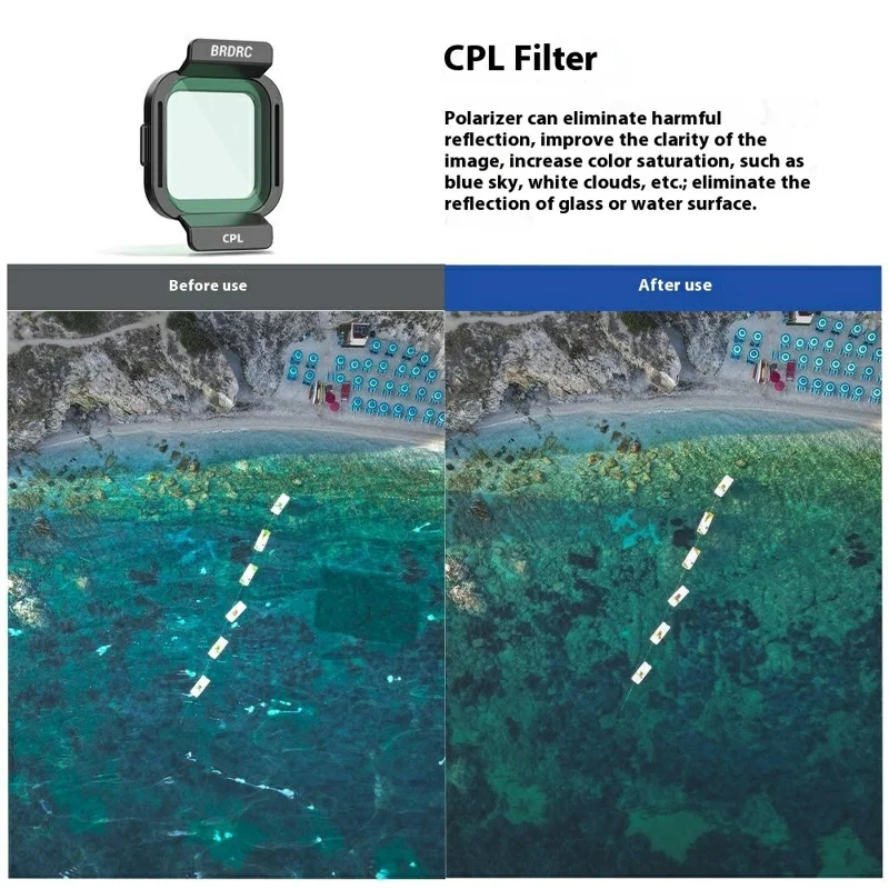 BRDRC 6PCS Lens Filter Set For DJI Flip , UV + CPL + ND8+ ND16 + ND32 + ND64 Camera Accessories