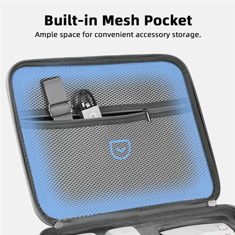BRDRC Für DJI Flip Multifunktionale Aufbewahrungstasche – Stoßfeste und Wasserdichte Hartschale mit Netztasche