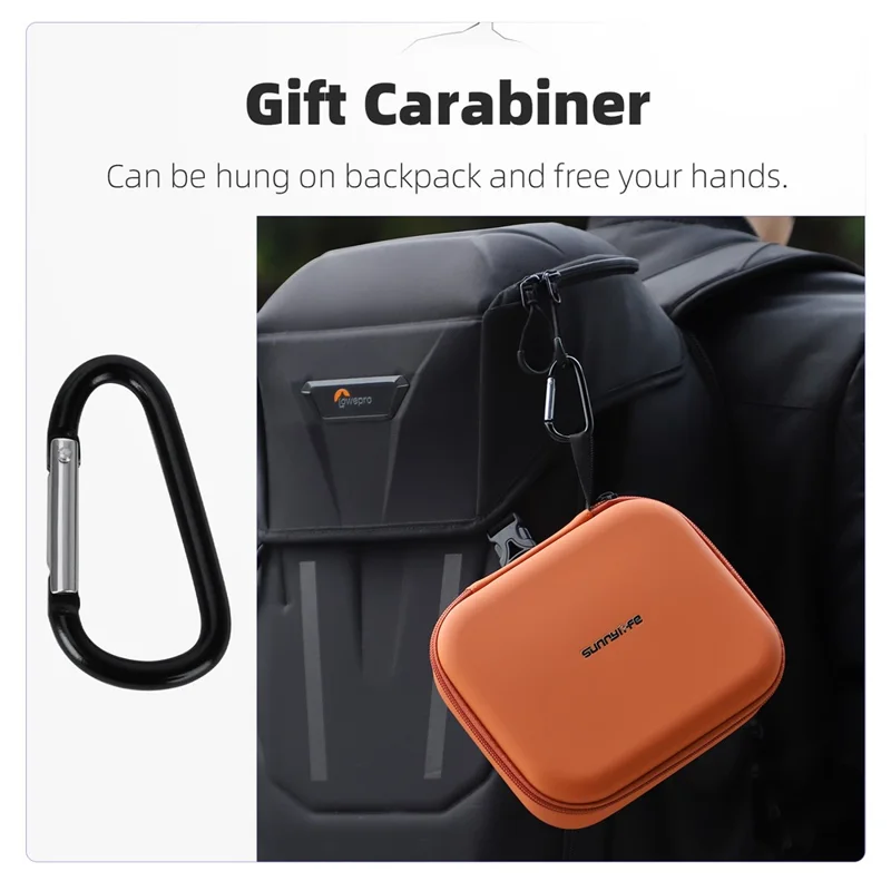 SUNNYLIFE B977 Remote Control Case for DJI RC 2 / RC / RC-N3 / RC-N2 / RC-N1 PU EVA Protective Storage Bag - Black