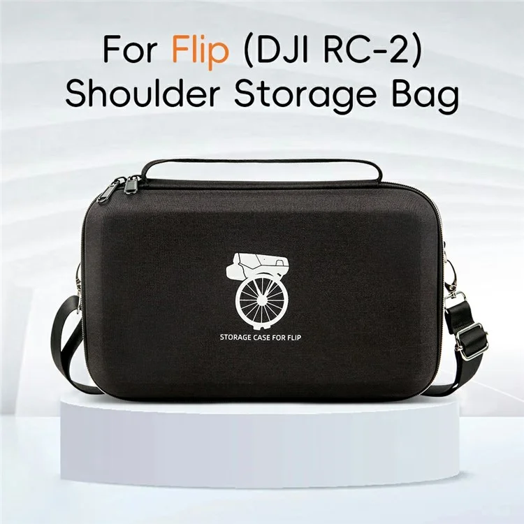Carrying Case for DJI Flip + RC-2 Remote Controller Storage Bag RC Drone EVA Protective Bag - Black