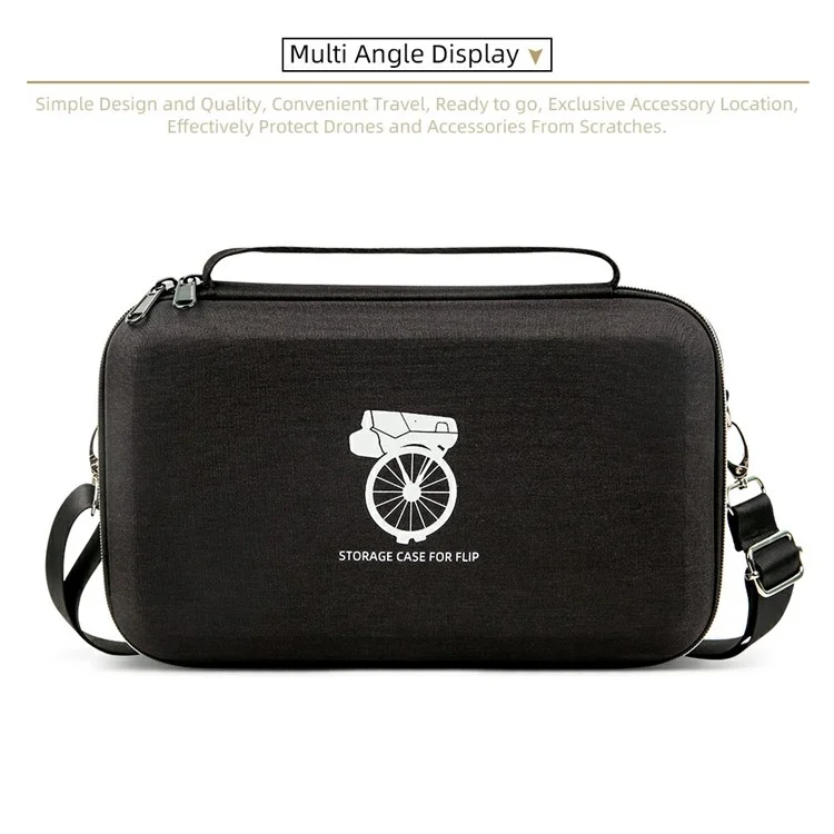 Carrying Case for DJI Flip + RC-2 Remote Controller Storage Bag RC Drone EVA Protective Bag - Black