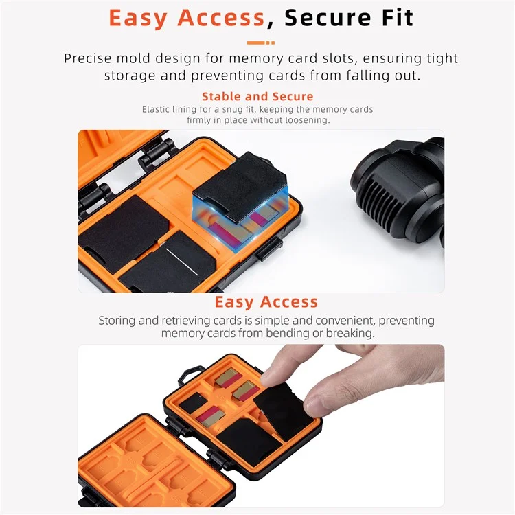 STARTRC V1 1156737 Drone Camera Remote Memory Card Case 24 Slots Storage Box for SD / TF / Nano SIM Cards