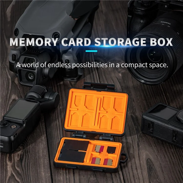 STARTRC V1 1156737 Drone Camera Remote Memory Card Case 24 Slots Storage Box for SD / TF / Nano SIM Cards