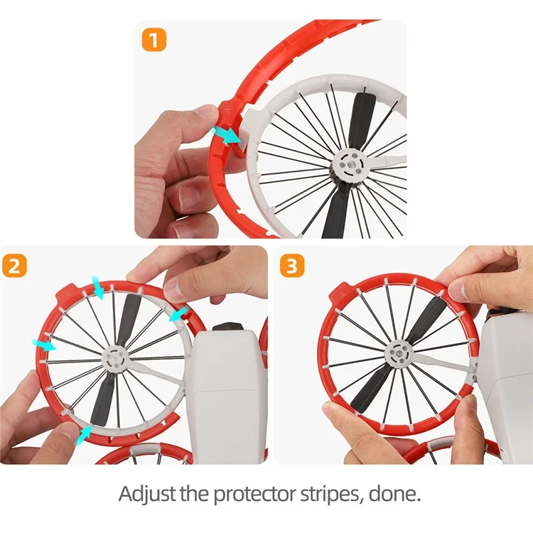 SUNNYLIFE FP-KC960 For DJI Flip Drone Propeller Guards TPE Anti Collision Propeller Edge Protector - Red