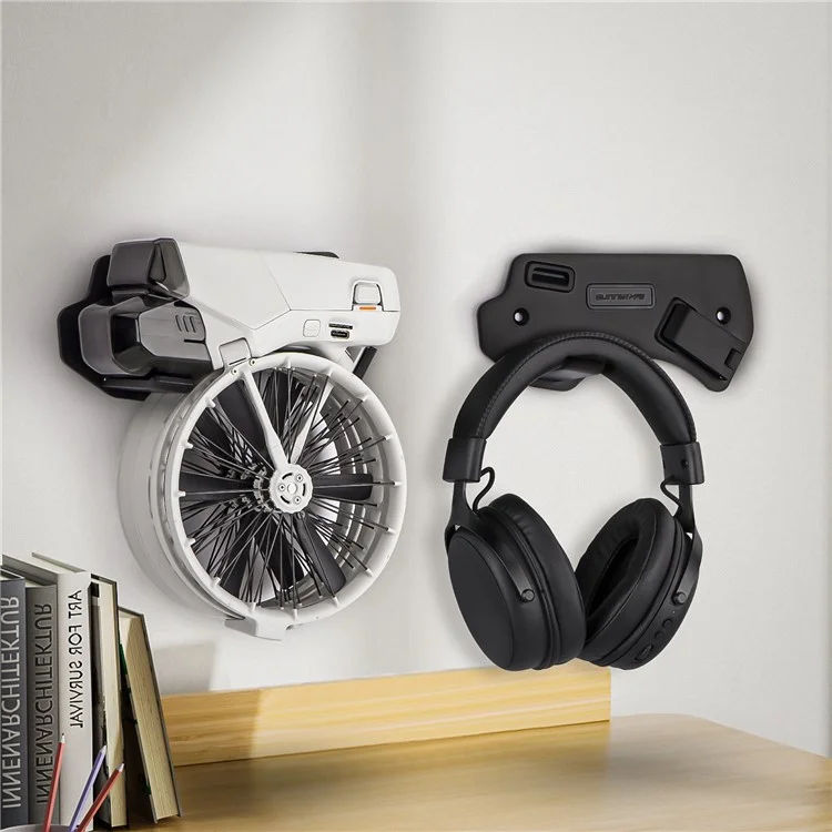 SUNNYLIFE FP-ZJ989 for DJI Flip Wall Mount Bracket Drone Storage Rack Headphone Holder