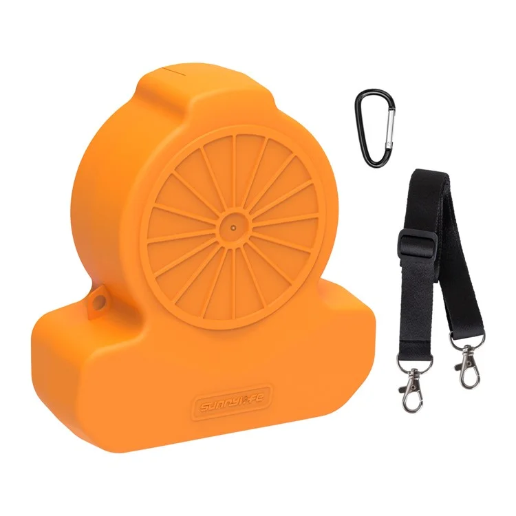 SUNNYLIFE FP-SN953 Transporttasche für DJI Flip Drohne - Kalebassen-Form, stoßfeste Aufbewahrungstasche mit Umhängeband und Karabiner - Orange