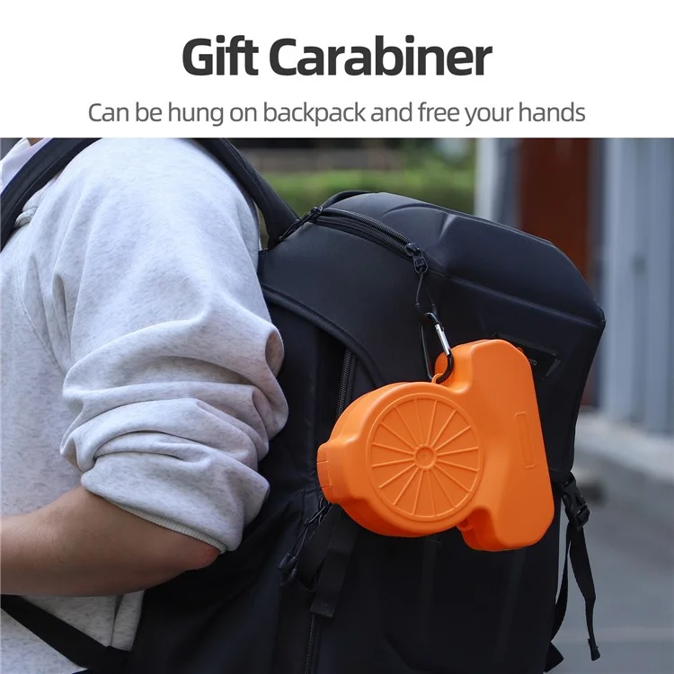 SUNNYLIFE FP-SN953 Transporttasche für DJI Flip Drohne - Kalebassen-Form, stoßfeste Aufbewahrungstasche mit Umhängeband und Karabiner - Orange