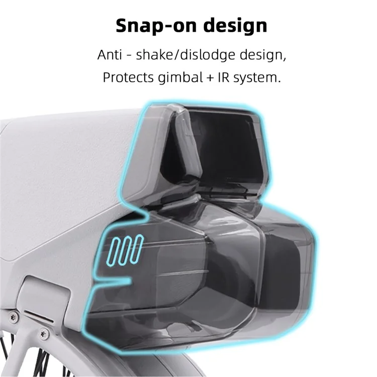 BRDRC For DJI Flip Lens Cap Gimbal Protector with IR Sensor Cover Snap-On Installation