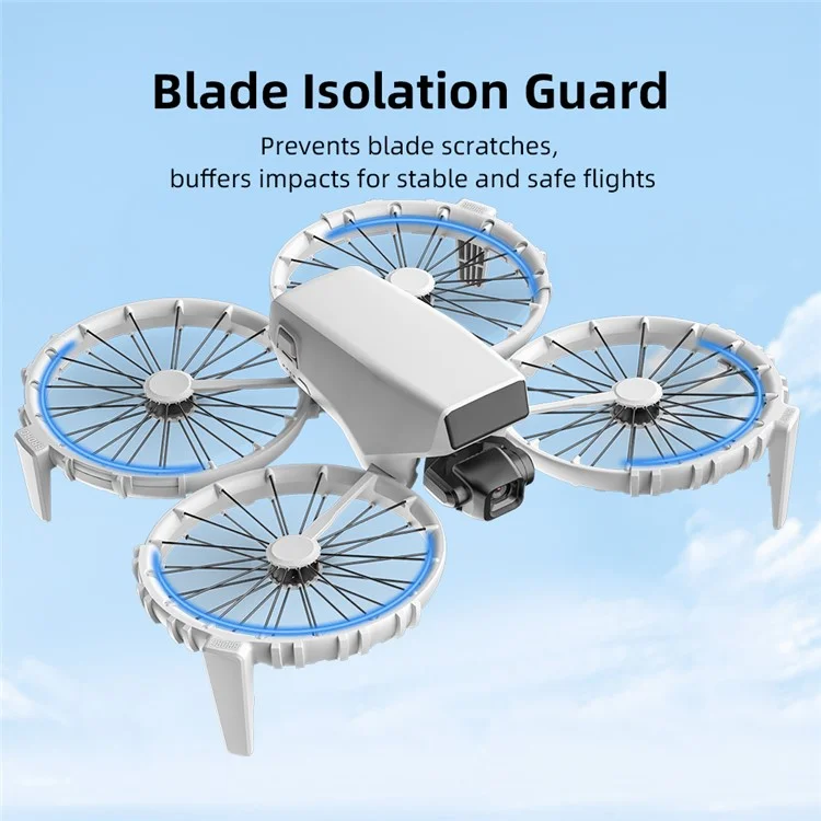 BRDRC 4Pcs For DJI Flip Propeller Protector Guard TPU Shock Absorption Blade Isolation Rings