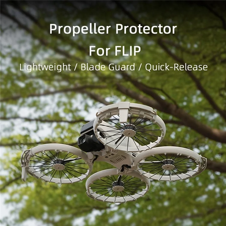 BRDRC 4 шт. Защитные кольца для пропеллеров DJI с откидной крышкой - противоударные ABS-кольца - Серый