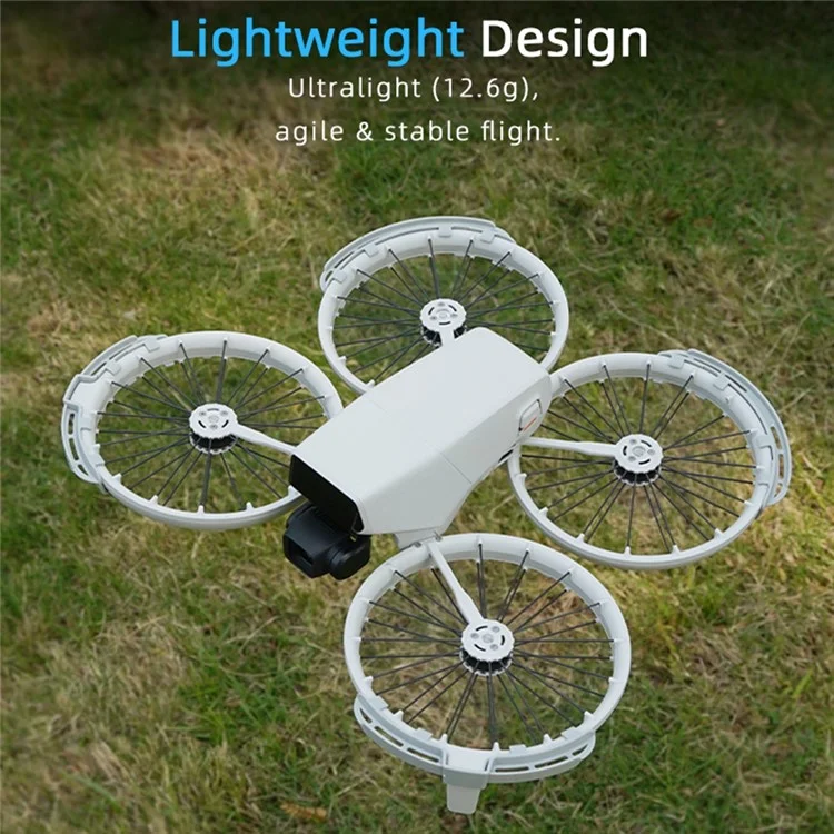 BRDRC 4 шт. Защитные кольца для пропеллеров DJI с откидной крышкой - противоударные ABS-кольца - Серый