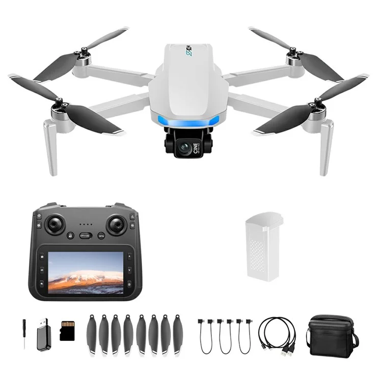 S-X1 Aerial Photography GPS Drone 3-Axis Gimbal Brushless Quadcopter, Single Battery - White