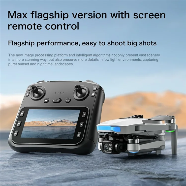 S-X1 Aerial Photography GPS Drone 3-Axis Gimbal Brushless Quadcopter, Single Battery - White