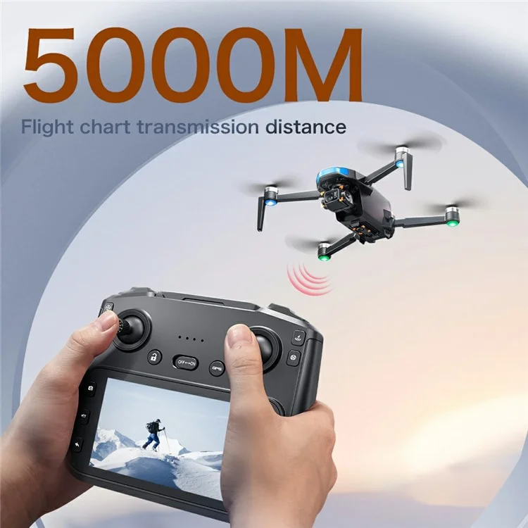 S-X1 Aerial Photography GPS Drone 3-Axis Gimbal Brushless Quadcopter, Dual Battery - Black