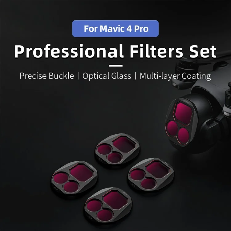 STARTRC 12020053 For DJI Mavic 4 Pro ND Filter Set ND8 / ND16 / ND32 / ND64 Optical Glass Lens Filters