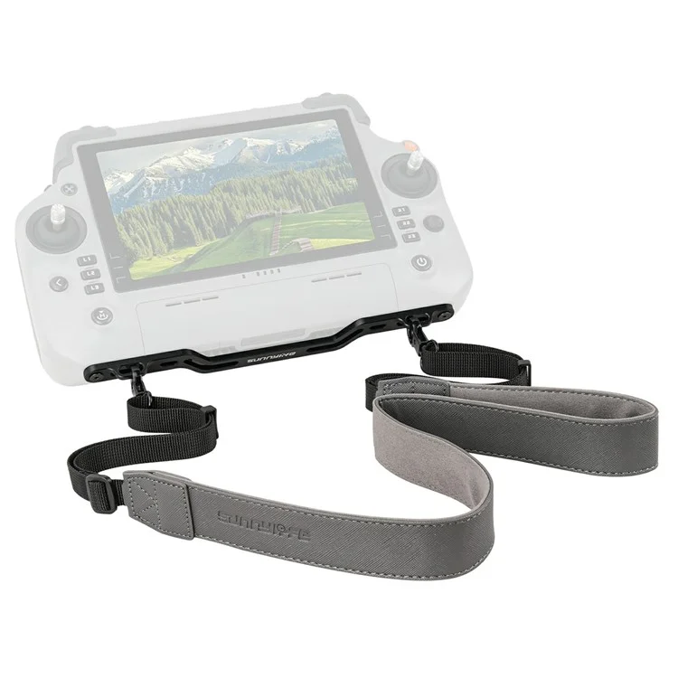 SUNNYLIFE GS998 For DJI RC Plus 2 / 1 Aluminum Alloy Hook + Adjustable Leather Lanyard