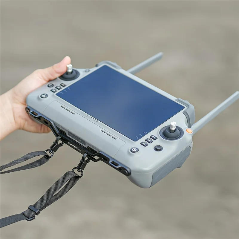 SUNNYLIFE GS998 For DJI RC Plus 2 / 1 Aluminum Alloy Hook + Adjustable Leather Lanyard
